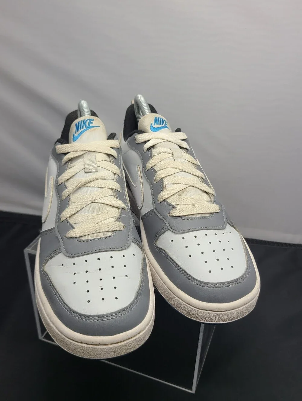 Nike Court Borough Low Recraft 'Platinum Cool Grey Photo Blue' Kids Size 6Y